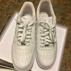 New Nike white air forces ones size 13 worn once